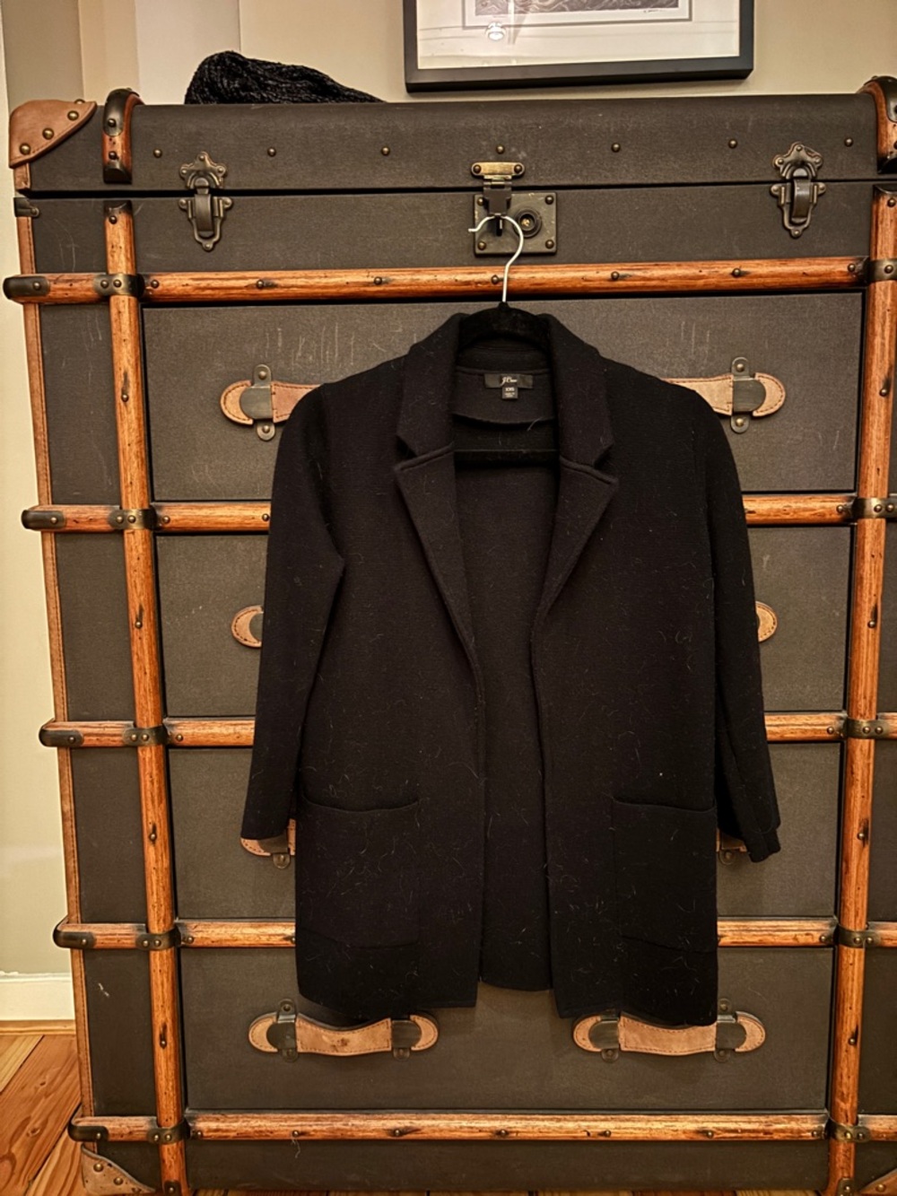 J. Crew Black Open-Front Blazer Jacket